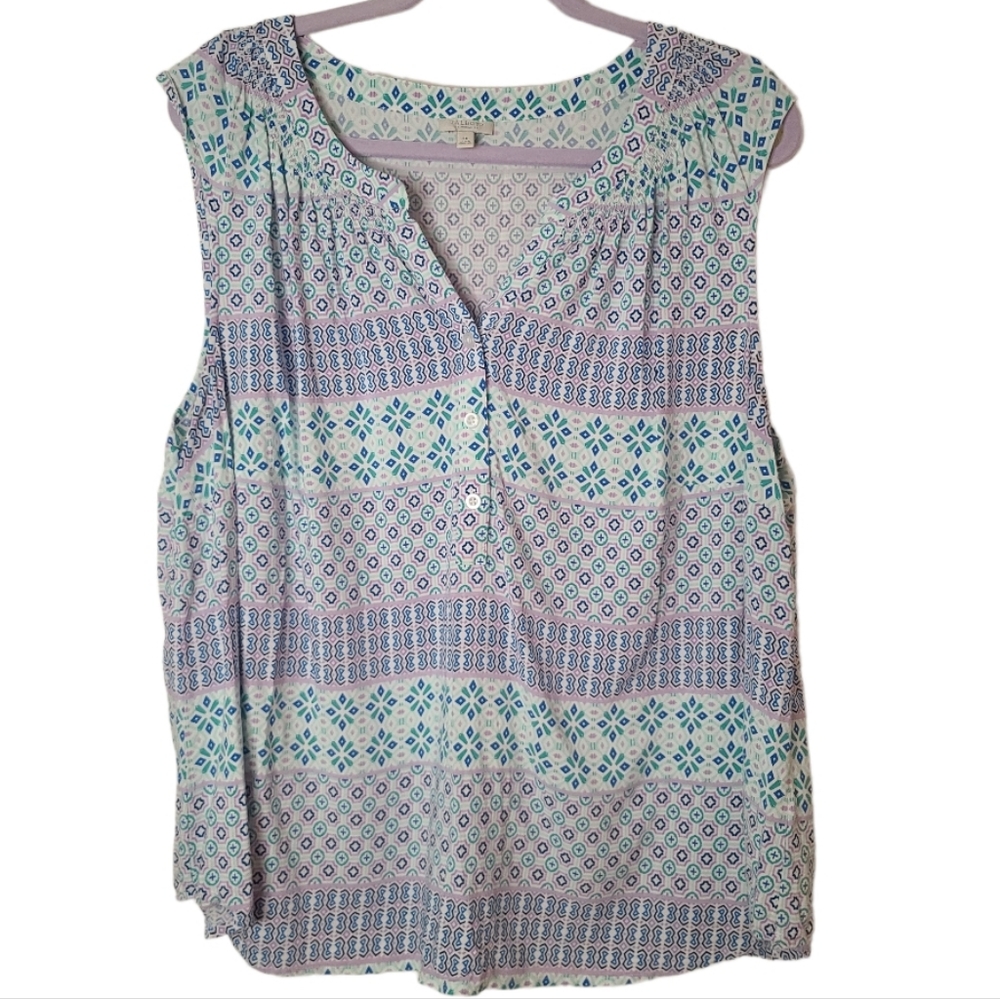 Talbots Plus Size Sleeveless Shirt